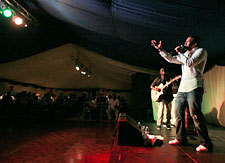 Craig David performing at the Spoony Classic golf day